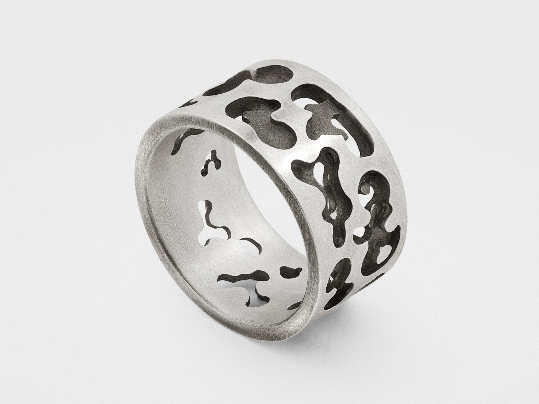 Bague camouflage en argent
