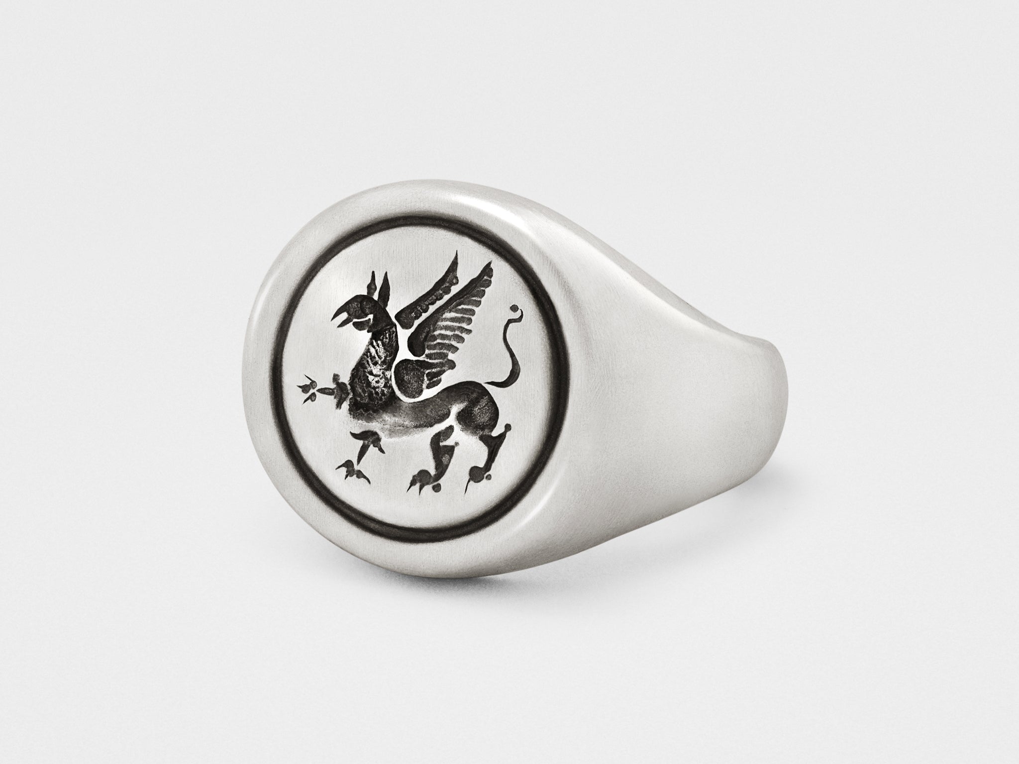 Bague chevalière Griffin en argent