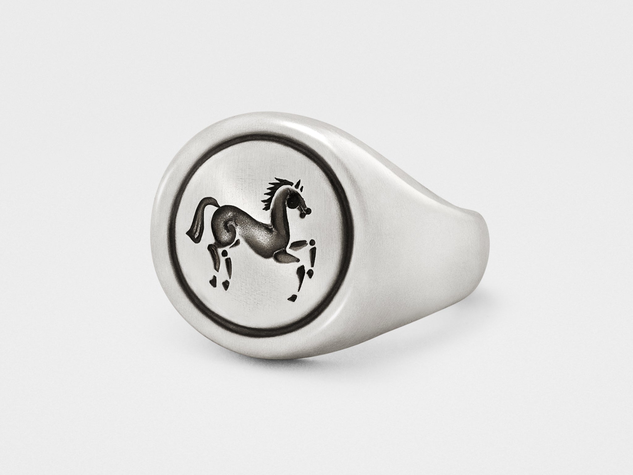 Cheval Cheval Bague en argent